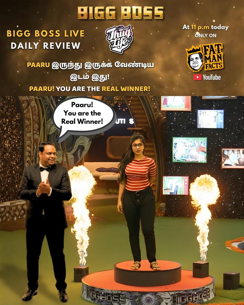 fatmanravi's tweet photo. There is not even a Single AV without you in the whole week.

You earned lot of People for the REAL

Lived like queen till the exit from this house

In this only person who DEFEAT is none other than YOU

It’s always U vs U

#BiggBossSeason9Tamil 
#BiggBossSeasonTamil9 https://t.co/KMj4dfhtk8