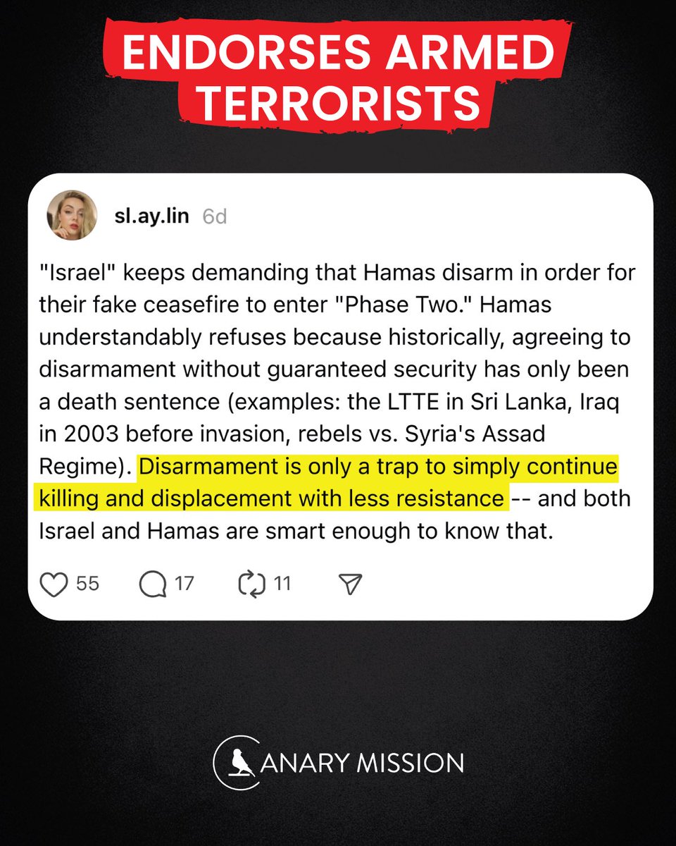 Aylin Noelle Awbrey is a youth therapist who publicly defended Hamas remaining armed, calling disarmament a “trap."

When someone who works with young people is publicly justifying an armed terrorist group staying armed, that goes beyond “political commentary” and raises serious