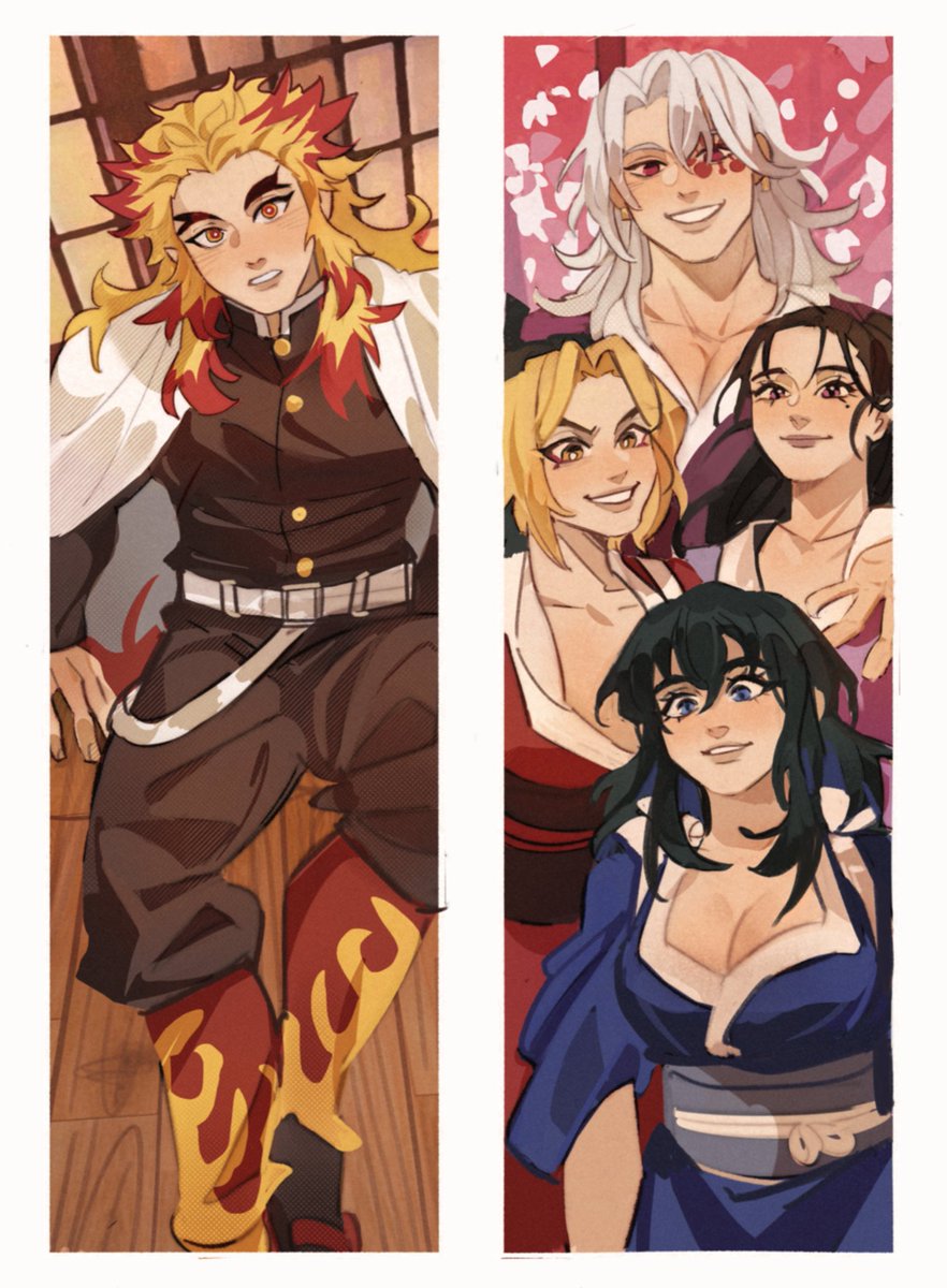 AngryMiloras's tweet image. uzui with his 4 wives #DemonSlayer