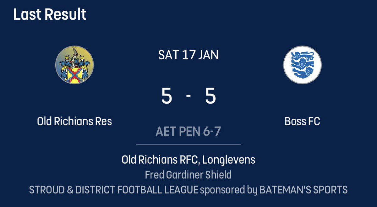 BossFC2016's tweet image. FULL-TIME 🎯
@Oldrichiansafc Res 5-5 Boss FC
Boss FC win on pens 6-7 ✅

A crazy cup tie from start to finish 👏🔥
On to the next round  ⏭️
🏆 Fred Gardiner Shield

#BossFC #Football #CupGame #GrassrootsFootball
