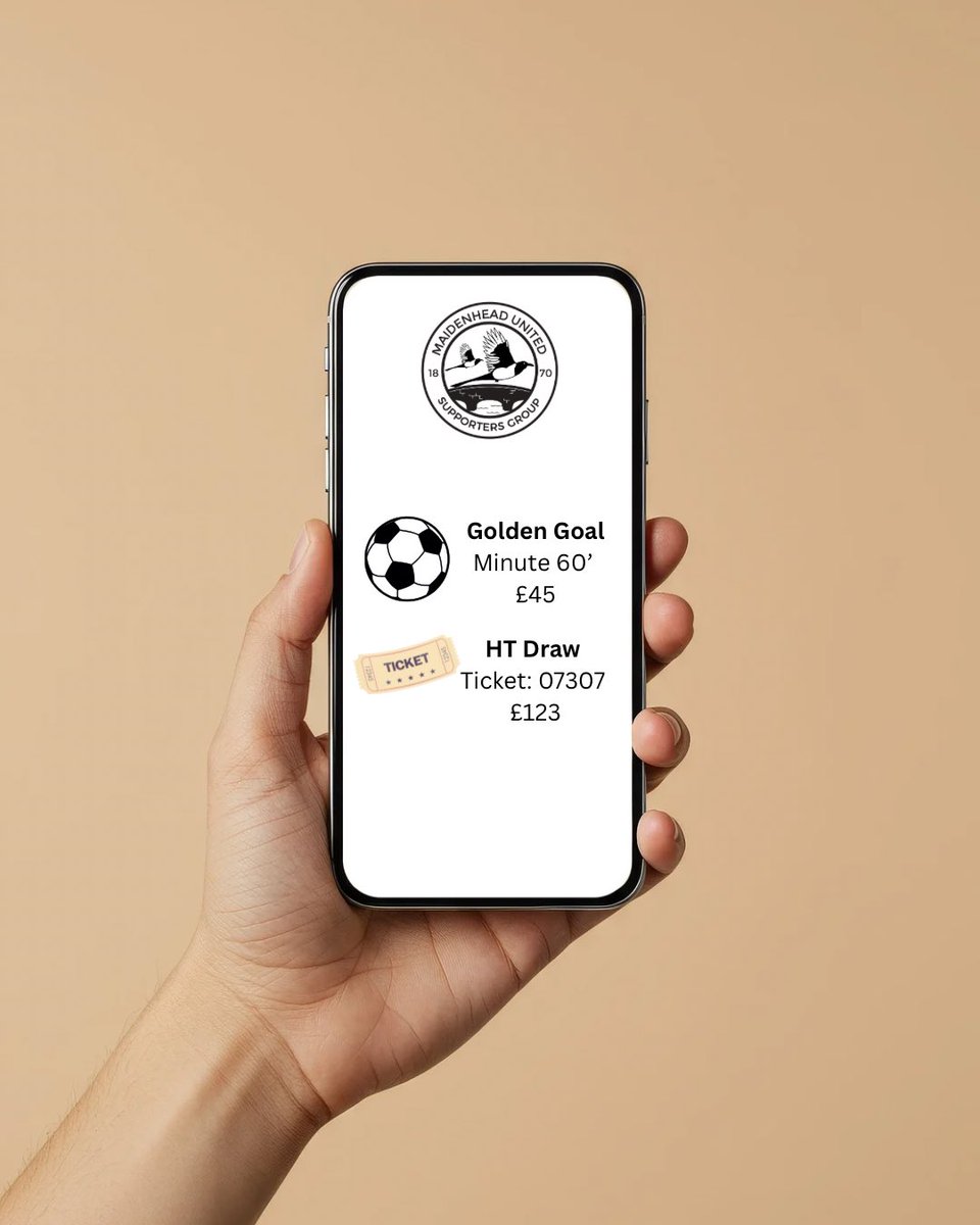 Thanks for purchasing a ticket <a href="/MUFCYorkRoad/">Maidenhead United</a>