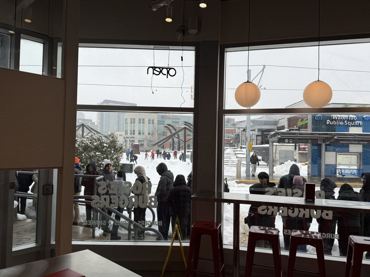 Grand opening of the newest #Rosie’s ready to go! #Waterloo. Doors about to open, come by for a #free #burger if you’re one of the first 100! <a href="/RosiesBurgers_/">Rosies Burgers</a> <a href="/happybellyfg/">Happy Belly Food Group (CSE: HBFG)</a> $HBFG