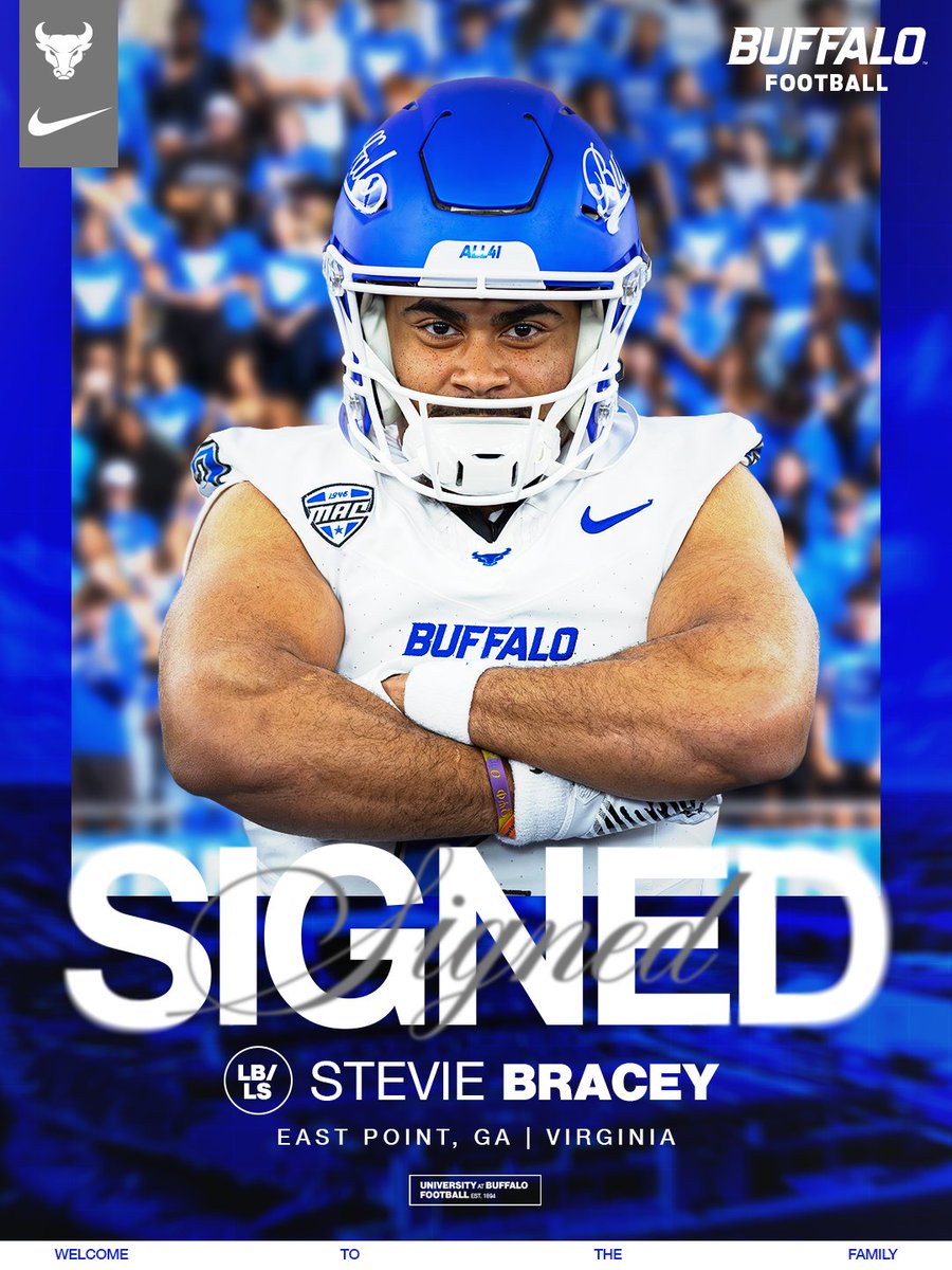 UBFootball's tweet image. 𝐖𝐞𝐥𝐜𝐨𝐦𝐞 𝐭𝐨 𝐭𝐡𝐞 𝟕𝟏𝟔, @Stevie_Bracey! 🤘

 #UBhornsUP🤘l #BullMarket📈