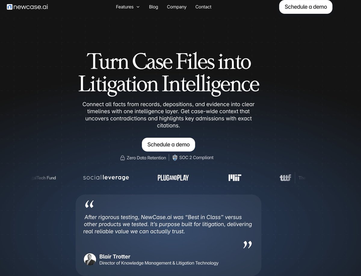 Watching <a href="/sama/">Sam Altman</a> and <a href="/elonmusk/">Elon Musk</a> battle it out legally here re OpenAI is a great time to showcase our fund 5 <a href="/SocialLeverage/">SocialLeverage</a>  new portfolio company Newcase.ai 

Don't argue/sue/defend yourselves without it...
