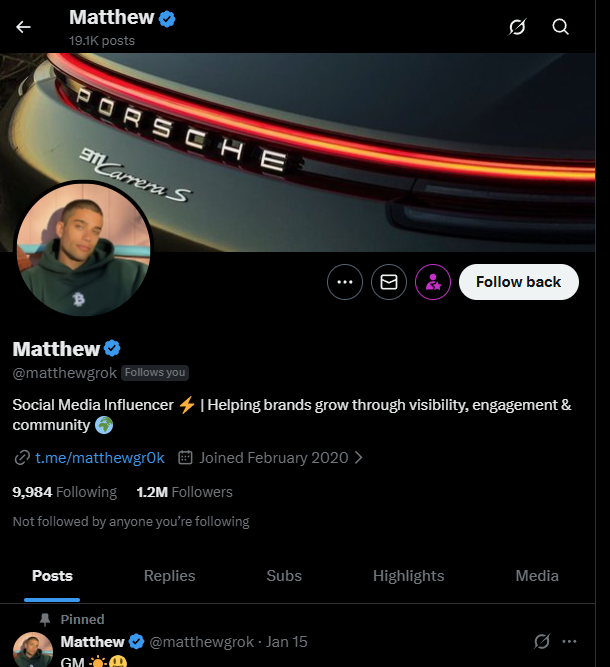 prostatesol's tweet photo. 1.2 million followers. Thank you for holding, need the porsche.

$PROSTATE

J8AaeD94xX76LjMa6saWBgXdVdZWtPLF3u6UmxqKpump https://t.co/gVczW27RI2