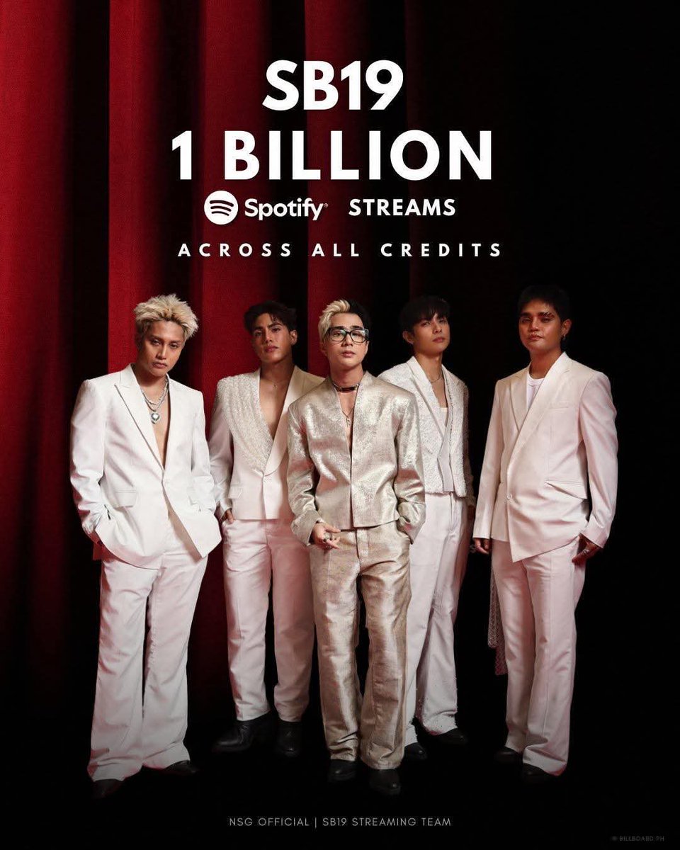 ATinYHClub's tweet photo. Congratulations,MAHALIMA!!!🎉

SB19 B1ILLION SPOTIFY STREAMS
@SB19Official #SB19
#SB19NewSongSoon https://t.co/OeiMsckSQf