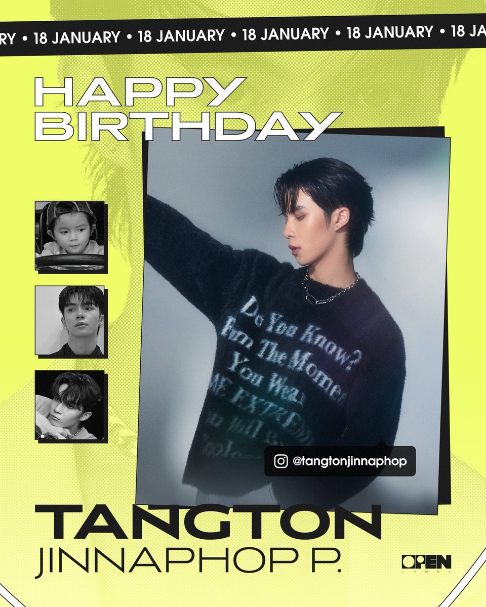 OPENLABEL_TH's tweet photo. HAPPY BIRTHDAY 🎂 TANGTON JINNAPHOP

18 มกราคม : สุขสันต์วันคล้ายวันเกิด [ ตั้งต้น จิณภพ ]

#tangtonjinnaphop #HAPPY_TANGTON_DAY
#OPENLABEL https://t.co/ovC5vc9L2j