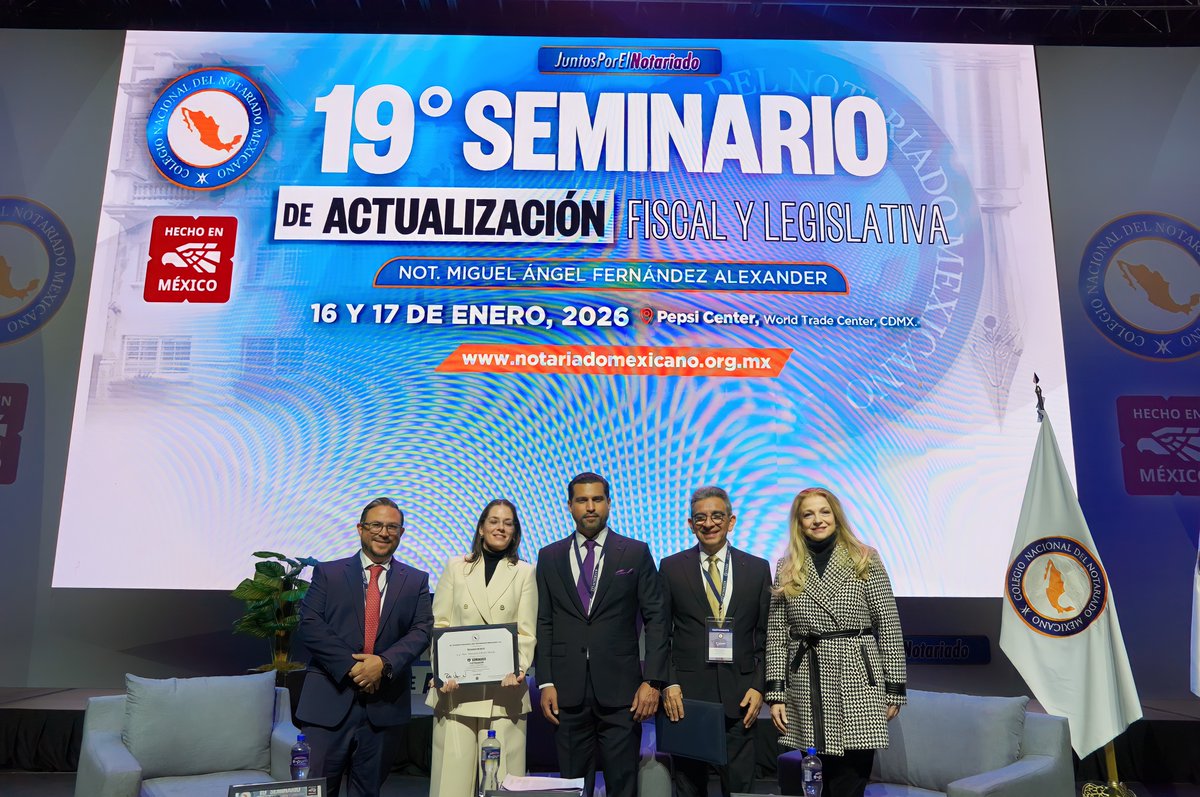 El 19° Seminario de Actualización Fiscal y Legislativa "Not. Miguel Ángel Fernández Alexander" inició con el panel "Efectos fiscales en las promesas de celebrar compraventa" con la participación de la notaria Marianne Ollivier, not. Héctor Victoria y el not. Ricardo Gutiérrez.