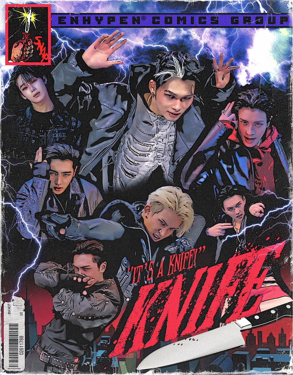 enhyperpop's tweet image. KNIFE comic book cover

#THE_SIN_VANISH #ENHYPEN #엔하이픈