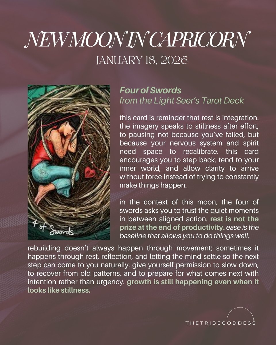 new moon in capricorn. january 18, 2026🪜