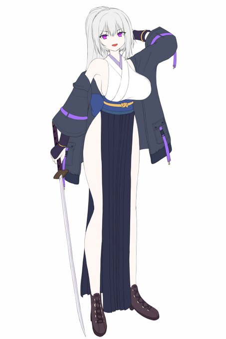 この前のチャイナドレス風巫女はチャイナドレス風サムライになりました。ついでに前に描いたデザインが見返したらしんどかったので一人手直し。これで銀髪企画は13キャラになったけど一人は没にすると思う。魔女風のキャラはあまりにもそのまんまなのでデザイン考えなおします。