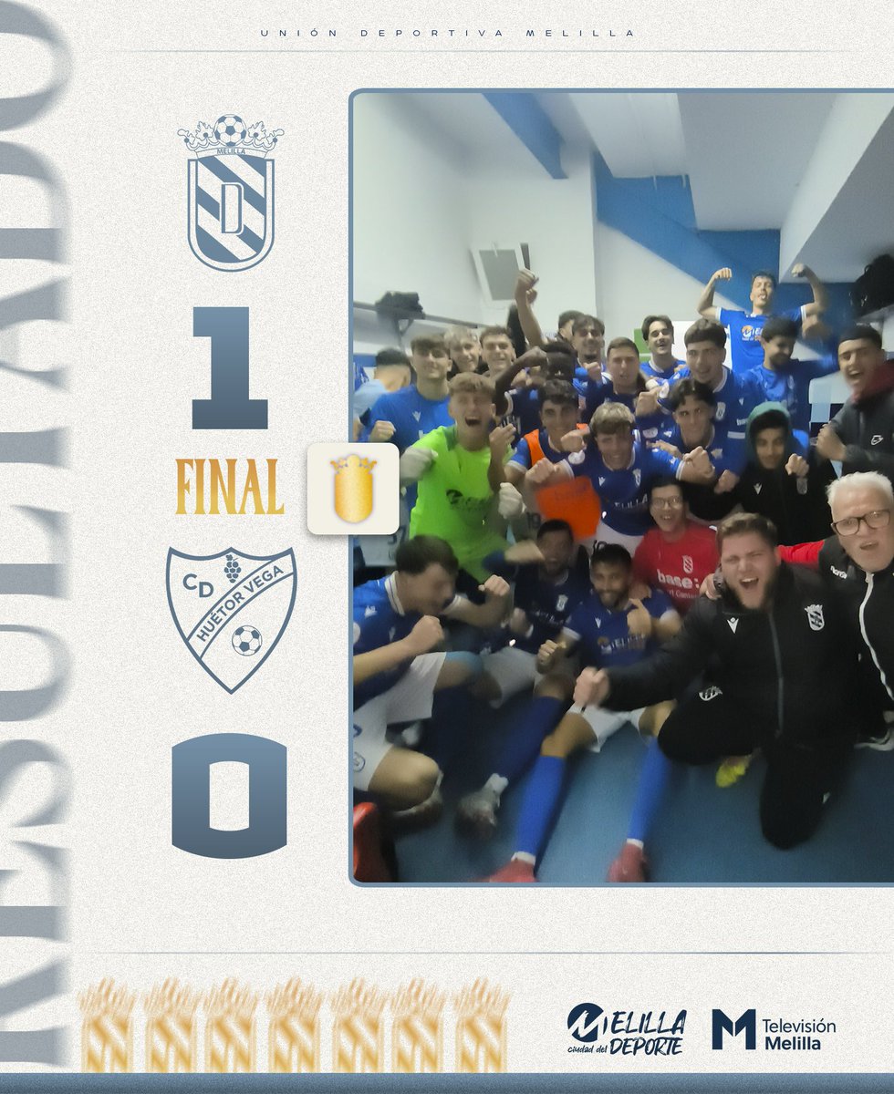 #MelillaBHuetorVega|  ⏱90' | 1-0

ESTO ES MELILLA.

#UDM3RFEF #TerceraFederacion