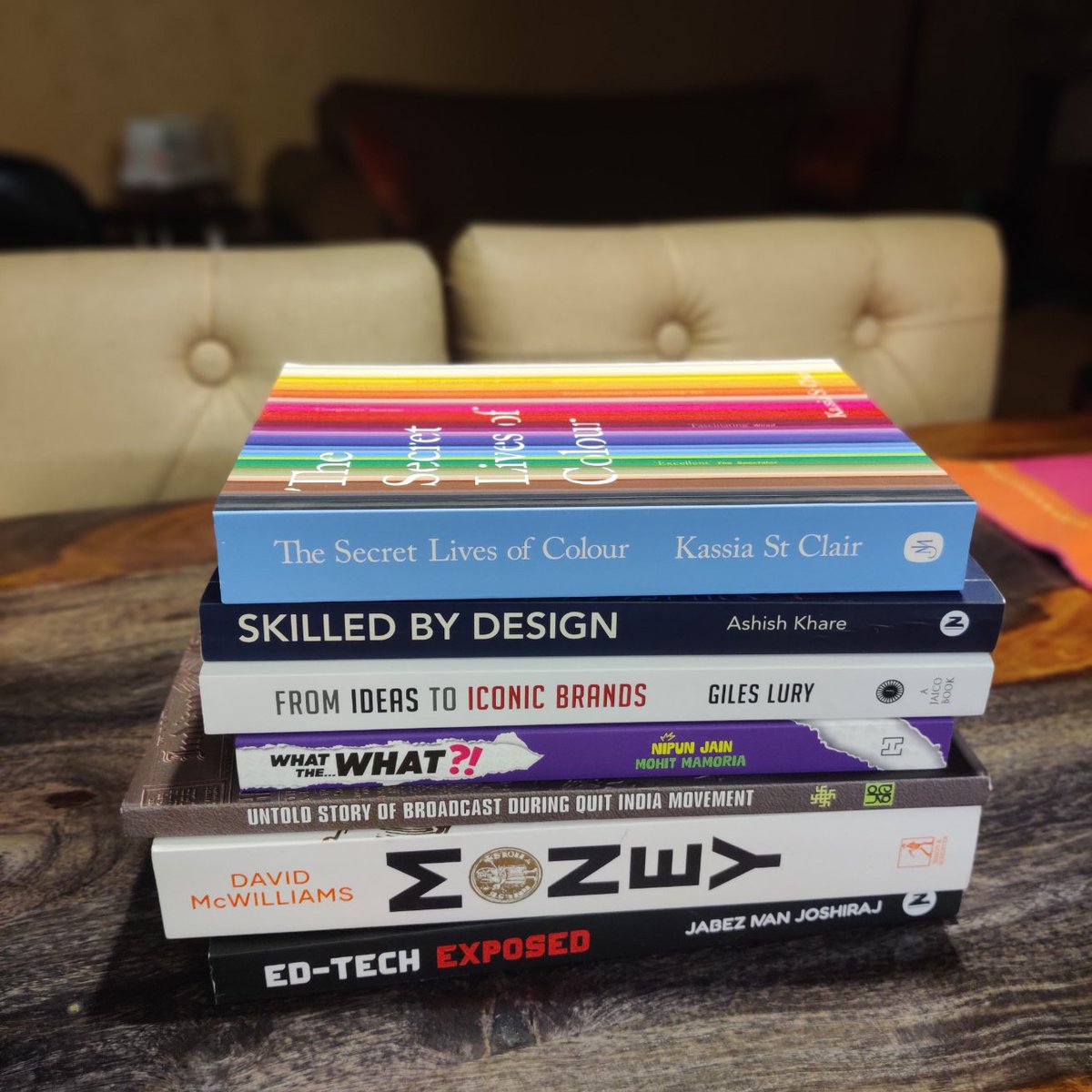 Excited to get these fascinating books at the Delhi Book Fair!

<a href="/nbt_india/">National Book Trust, India</a>

<a href="/AshishKhare2023/">Ashish Khare</a>
<a href="/jabezivanj/">Jabez Ivan Joshiraj</a> 
<a href="/kassiastclair/">Kassia St. Clair</a> 
<a href="/ignca_delhi/">Indira Gandhi National Centre for the Arts</a>
<a href="/GilesLury/">Giles Lury</a> 
<a href="/mohitmamoria/">❝Mohit Mamoria❞</a> and <a href="/nipunnyy/">Nipun</a>
<a href="/davidmcw/">David McWilliams</a>