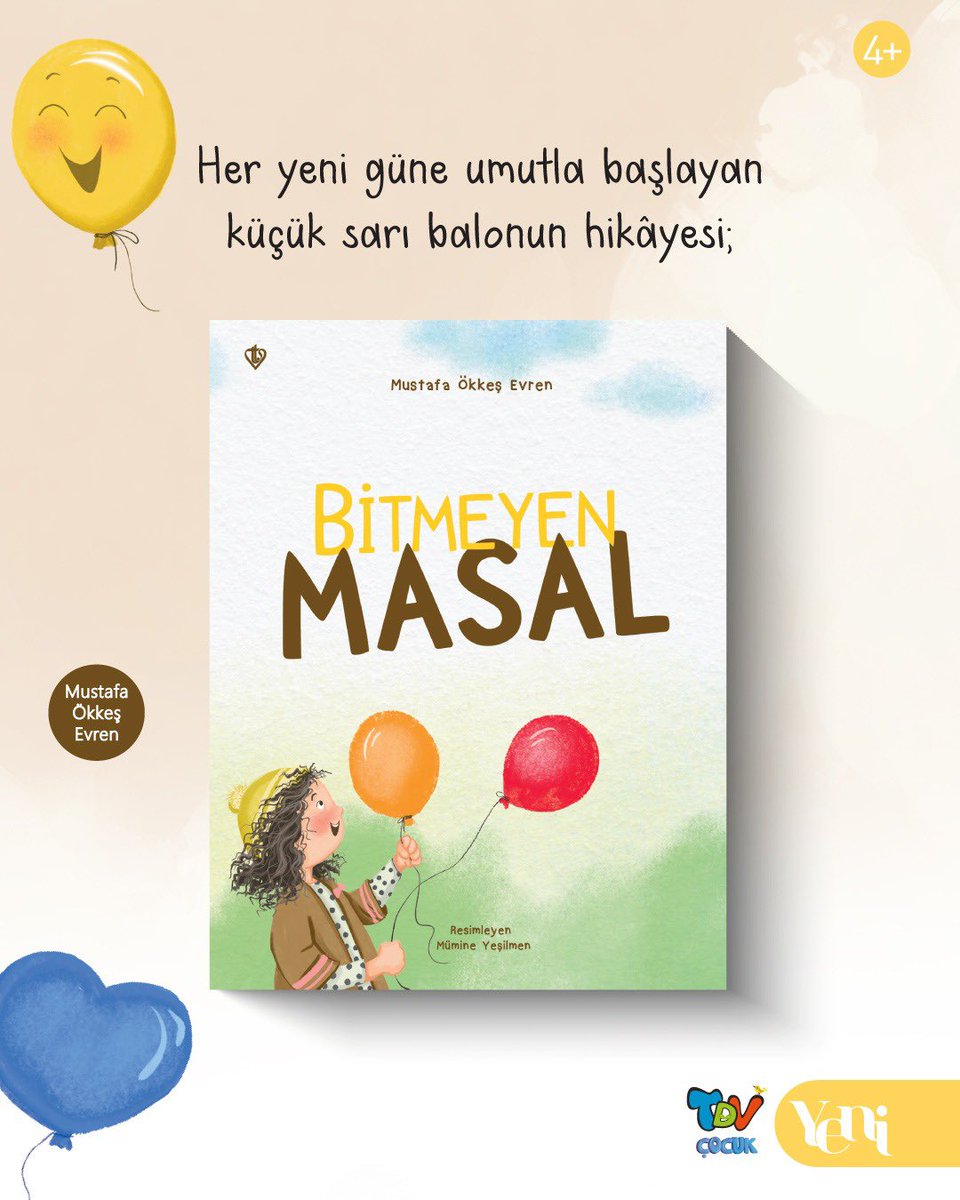 YENİ- Bitmeyen Masal

Küçük olduğu için kimsenin almak istemediği bir balon varmış… 
Ama o her sabaha yeni bir umutla başlayıp, bir çocuğun onu alıp oynamasını beklermiş.
Yeni kitabımız “Bitmeyen Masal” şimdi raflarda.

#diyanetvakfıyayınları #tdvyayınları #tdvçocuk #masal