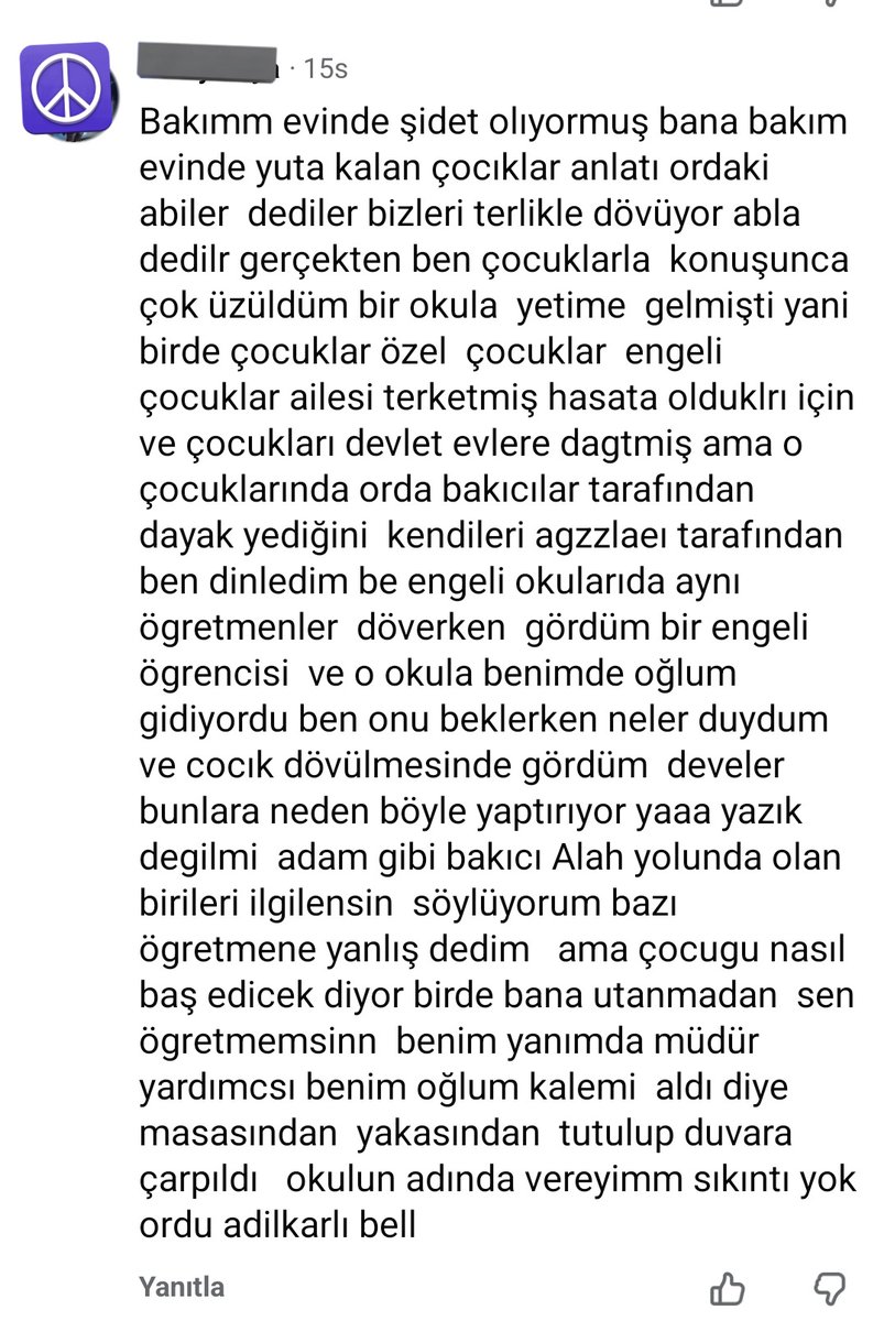 Ordu'nun Mesudiye İlçesinde 11 yaşındaki özel çocuğun nefes borusuna şeker kaçması sebebiyle hayatını kaybeden Damla T.'nin kaldığı Bakım Evi hakkında böyle bir yoruma denk geldim. İddia dahi olsa, araştırılması gerekir. 

<a href="/drmadiguzel/">Mustafa ADIGÜZEL</a> 
<a href="/Seyit_TORUN/">Seyit Torun</a> 
<a href="/cenginyurt52/">Cemal Enginyurt</a>

#Ordu 
#Damla