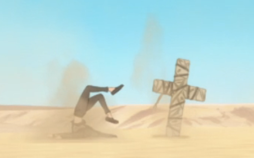 museqmeg's tweet photo. Orange:
"What if we just made the death flags a running gag?
#trigunstargazespoilers https://t.co/ggQpryin0z