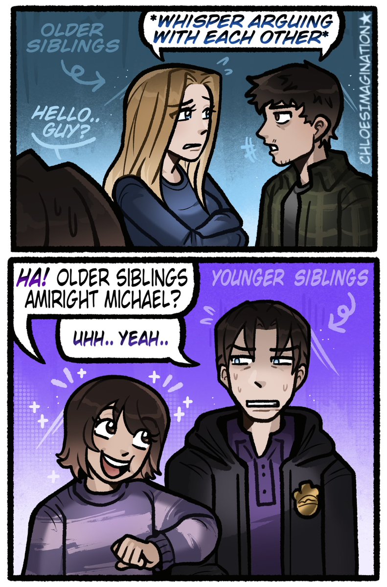 ChloeImagine's tweet image. The sibling duos in the FNAF 2 movie,,