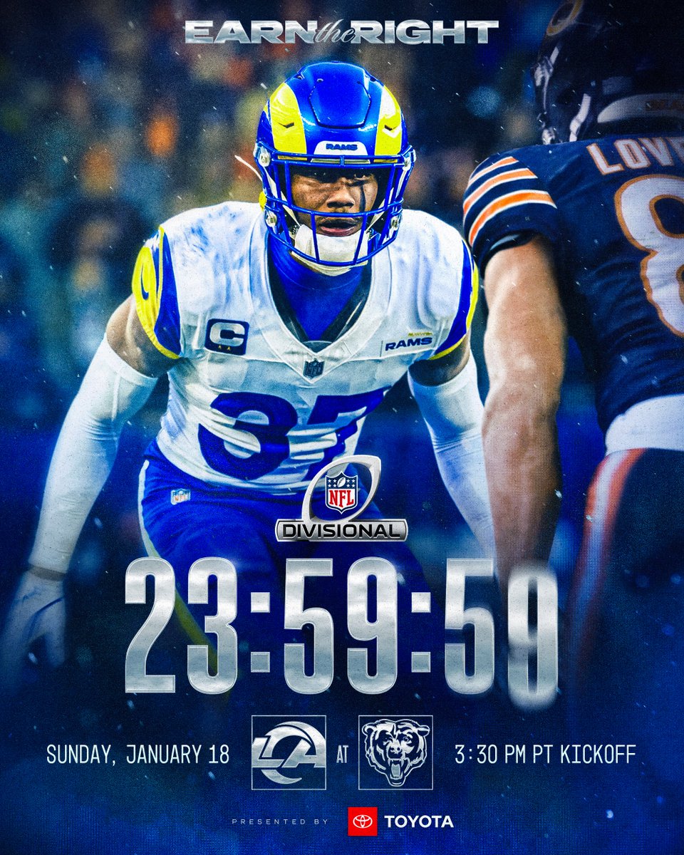 RamsNFL's tweet image. DIVISIONAL ROUND IN 24 HOURS!!