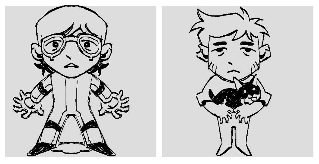 designing merch right now 
the difference in their proportions is frying me