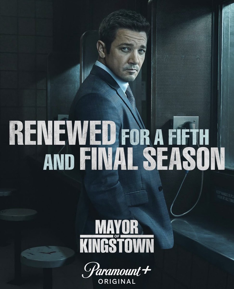 rennersource's tweet image. Mike McLusky isn't done yet.
#MayorOfKingstown returns for its fifth and final season.
#ParamountPlus