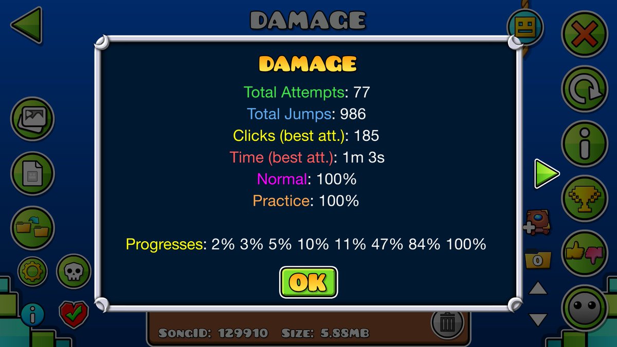 Rodaxis's tweet image. Primer insane demon en menos de 100 intentos :D