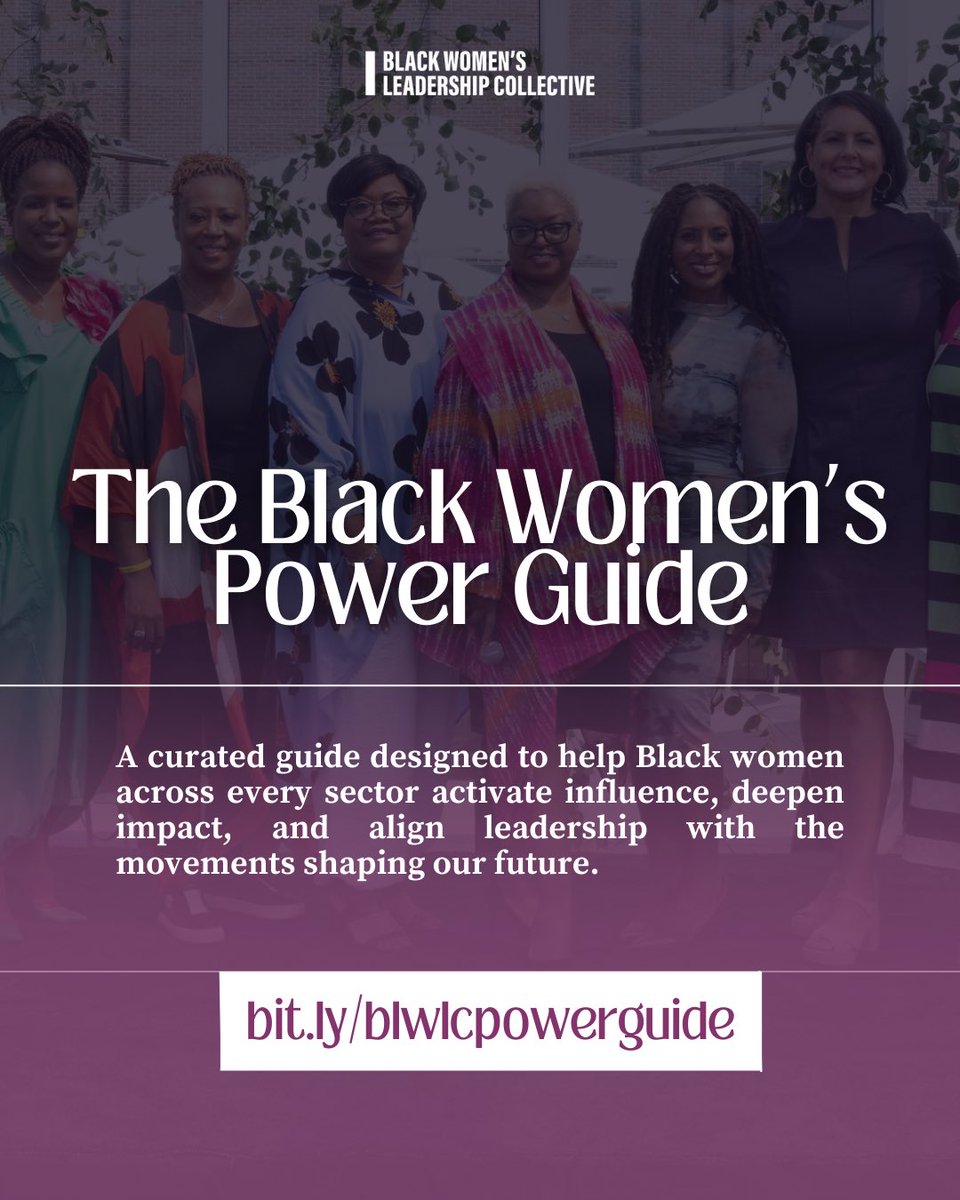 BlackWomensLC's tweet image. Whether you lead from the pulpit, the podium, the boardroom, the ballot, or the block — this guide is for you.

The Black Women’s Power Guide is here.

Visit: bit.ly/blwlcpowerguide

#BWLC #PowerGuide