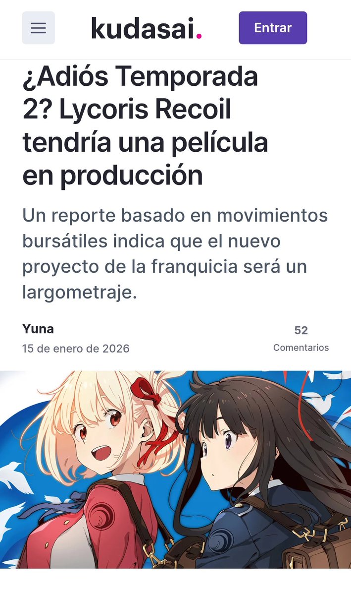 ESLycorisRecoil's tweet photo. ¿Qué? https://t.co/xDcqyX9NZ4