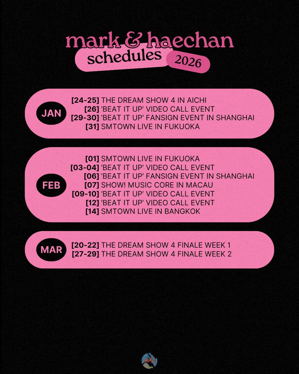 formahaeph's tweet image. 🗓️ #MARK &amp;amp; #HAECHAN upcoming schedules .ᐟ
