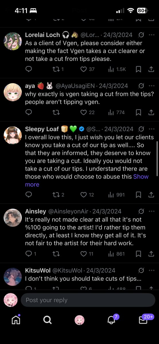 blossumVT's tweet image. PSA: do not treat VGEN boosts like tips !
i learnt from Sevi that:

- vgen takes a cut of every boost
- boosts only offer visual enhancements ie frame and decorations 
- they don’t add anything to help the artist get into the algorithm etc
- on top of the vgen cut, paypal and…