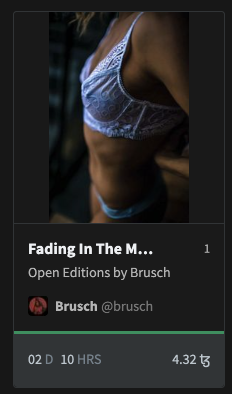 brusch_eth's tweet photo. Ladies and Gentleman,

Last 2 days available, this is litterally the "Week-END" for minting these two artworks at @objktcom 

#NFTCollection #tezosart #protography #erotic #portrait #NFTart 

It is against my code to steal potential 1/1s from lucky collectors - it may happen! https://t.co/s6BAsuwl9s