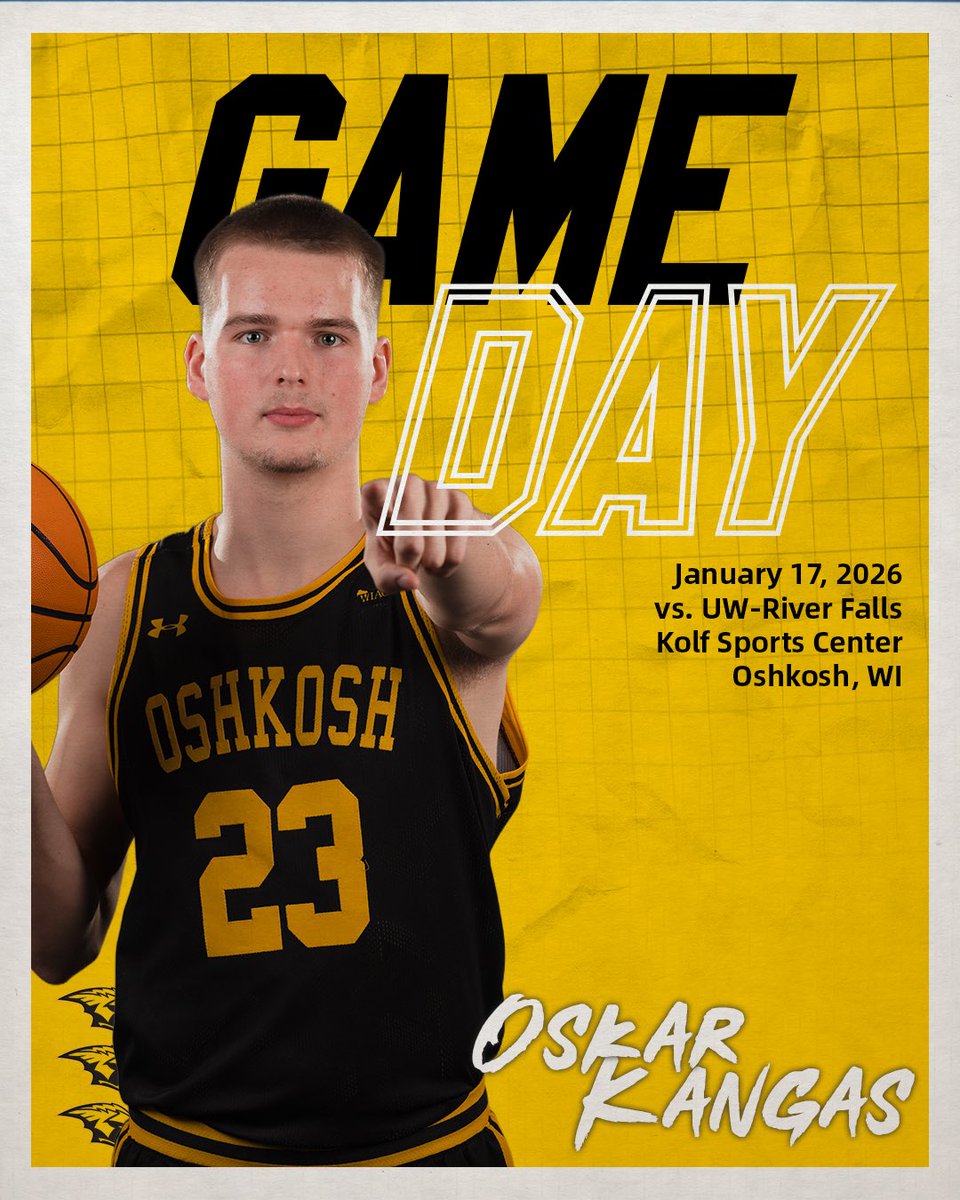 Alexrocks4u's tweet image. GAME DAY! 😁
🏀 Game 16: Saturday, 1/17/26
🆚 UW River Falls 
📍 Kolf Sports Center
🕐 7 PM CDT
📺 wiacnetwork.com/uwoshkosh/?B=3…
See you there‼️‼️
#OneFist