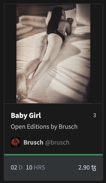 brusch_eth's tweet photo. Ladies and Gentleman,

Last 2 days available, this is litterally the "Week-END" for minting these two artworks at @objktcom 

#NFTCollection #tezosart #protography #erotic #portrait #NFTart 

It is against my code to steal potential 1/1s from lucky collectors - it may happen! https://t.co/s6BAsuwl9s