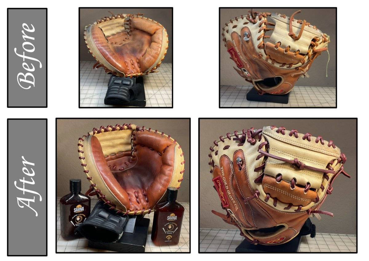 nwagloverelace's tweet photo. Repeat Customer Alert! I've cleaned/conditioned this glove many times! Thank you for trusting me yet again with one of your most important tools on the field! Good luck this weekend and this season!!
@SarnaBaseball @JaydenStegner14 #SarnaBaseball #sarnafrontoffice https://t.co/2VwKIyvR6v