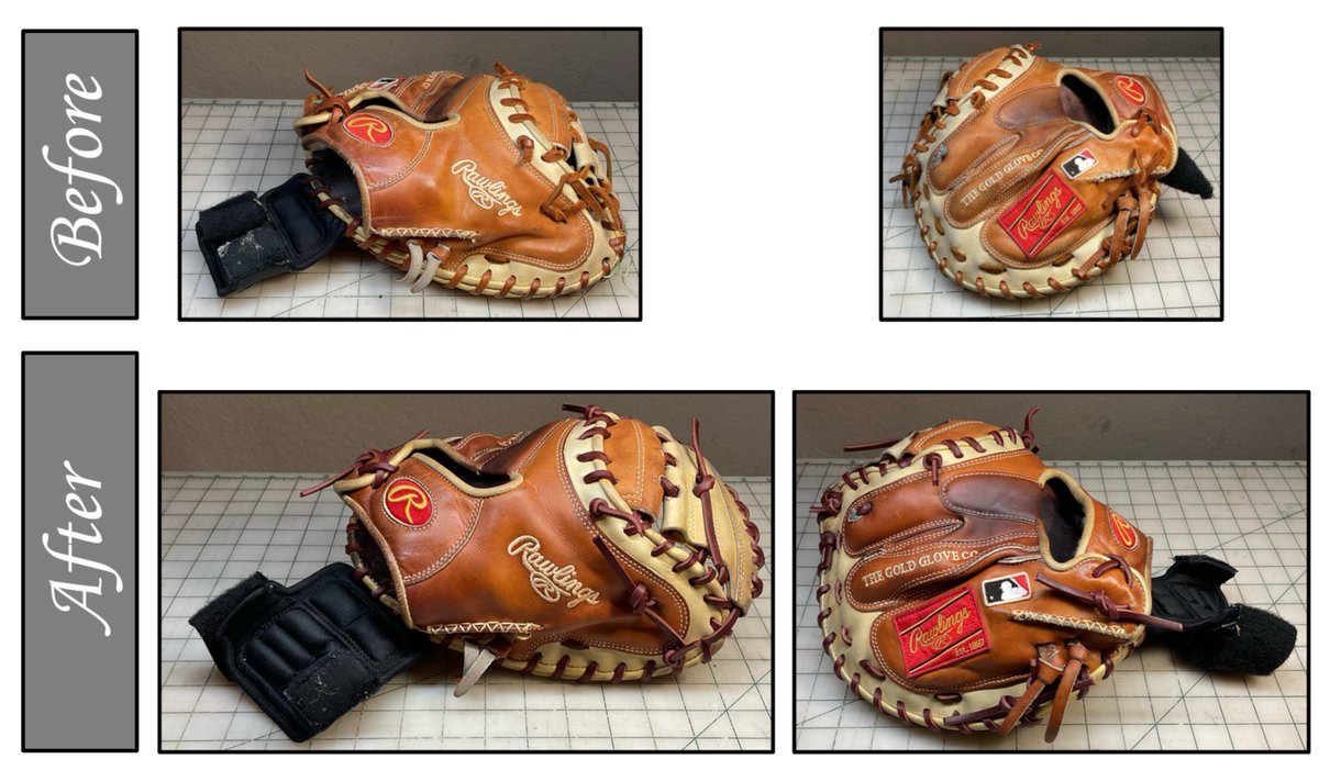 nwagloverelace's tweet photo. Repeat Customer Alert! I've cleaned/conditioned this glove many times! Thank you for trusting me yet again with one of your most important tools on the field! Good luck this weekend and this season!!
@SarnaBaseball @JaydenStegner14 #SarnaBaseball #sarnafrontoffice https://t.co/2VwKIyvR6v