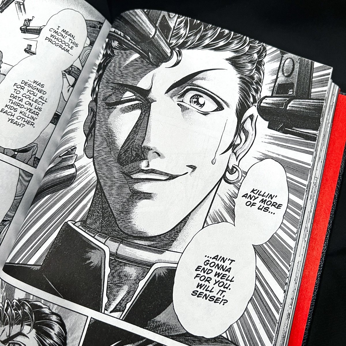 yenpress's tweet photo. For the good of the nation, it's time for the good children to participate in the Program!

The iconic, hyper-violent classic is back in a hardcover, faux leather-bound new edition! Enter the island once more to see which of these forty-two students survive in a battle to the death!

Battle Royale Deluxe Edition, Vol. 1 is available January 27th! https://t.co/E1rsl5HFOj