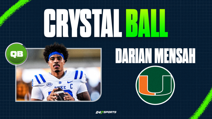 Have joined <a href="/mzenitz/">Matt Zenitz</a> &amp; <a href="/GabyUrrutia247/">Gaby Urrutia</a> with a <a href="/247Sports/">247Sports</a> Crystal Ball pick in favor of Miami for Duke QB transfer Darian Mensah.

Mensah ranks as the No. 18 overall player in the transfer portal. Finished 2nd in the FBS with 3,973 passing yards &amp; 34 TDs.

247sports.com/player/darian-…