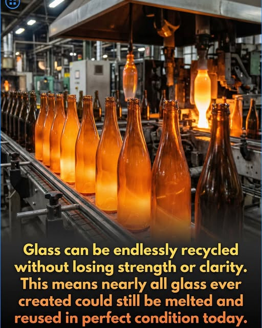 Rainmaker1973's tweet image. Glass is a true "permanent material"—it can be recycled indefinitely (100% closed-loop) without any loss in quality, purity, or performance. Unlike most materials, its chemical structure remains unchanged through repeated melting and reforming, allowing old bottles and jars to…