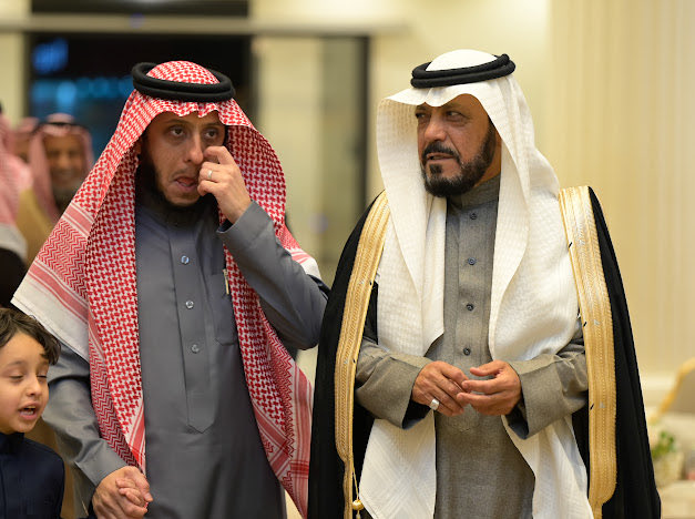 احتفل ابن الخال الشريف ابراهيم محمد المواش بزفاف ابنه خالد على كريمةالشريف  خالد محمد سليمان المواش السبت الماضي 21/ 7/ 1447 ، وكان لي الشرف حضور هذا الحفل البهيج ، والذي حضره عدد كبير من الاقارب والاصدقاء.
بارك الله لهما وبارك عليهما وجمع بينهما في خير .