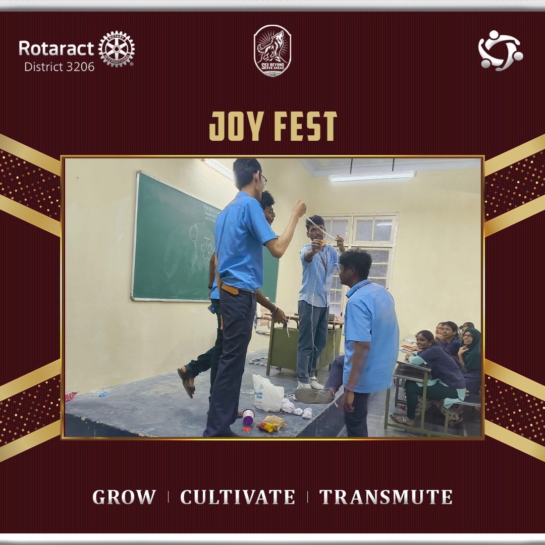 Rotaractgct's tweet photo. “Spreading Joy Through Togetherness!”

We, the Rotaract Club of GCT Coimbatore, organized 'JOY FEST' on 29/12/2025 as a club-bonding initiative to promote unity and provide a refreshing break from routine activities. https://t.co/WLHRokVP5Y