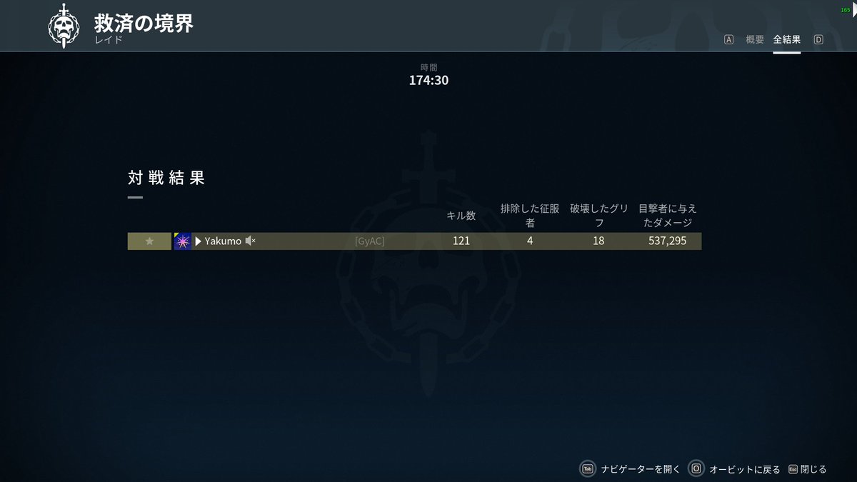 目撃者ソロ終わった！！！！！
教えてくれた人や応援してくれた人ありがとう！！！！
めっちゃうれしい！！！！！！！！
#Destiny2