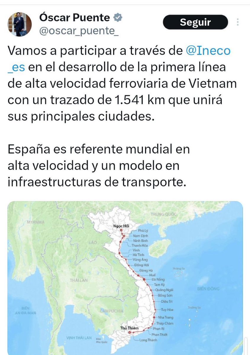 Anonymous_TA's tweet image. Vamos a pagar con nuestros impuestos el AVE en Vietnam mientras Extremadura sigue sin tren.