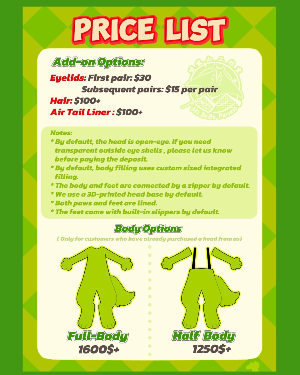 MtBOBO236992's tweet image. This time, there are Two Commission Slots available for production completed on April 30th.

🧽This head base is a hand cut sponge head, and the price list is shown in the following figure.
✂️ This time only accepts commissions for head &amp;amp; paw or head &amp;amp; paw &amp;amp; tails
⚠️This quote…