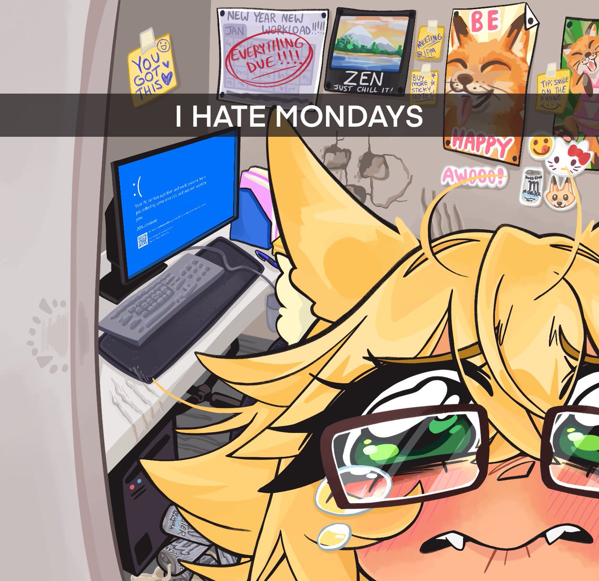 Christmas is over and fox lady has to return to work…. 😞 <a href="/BurieSleepy/">rick</a>