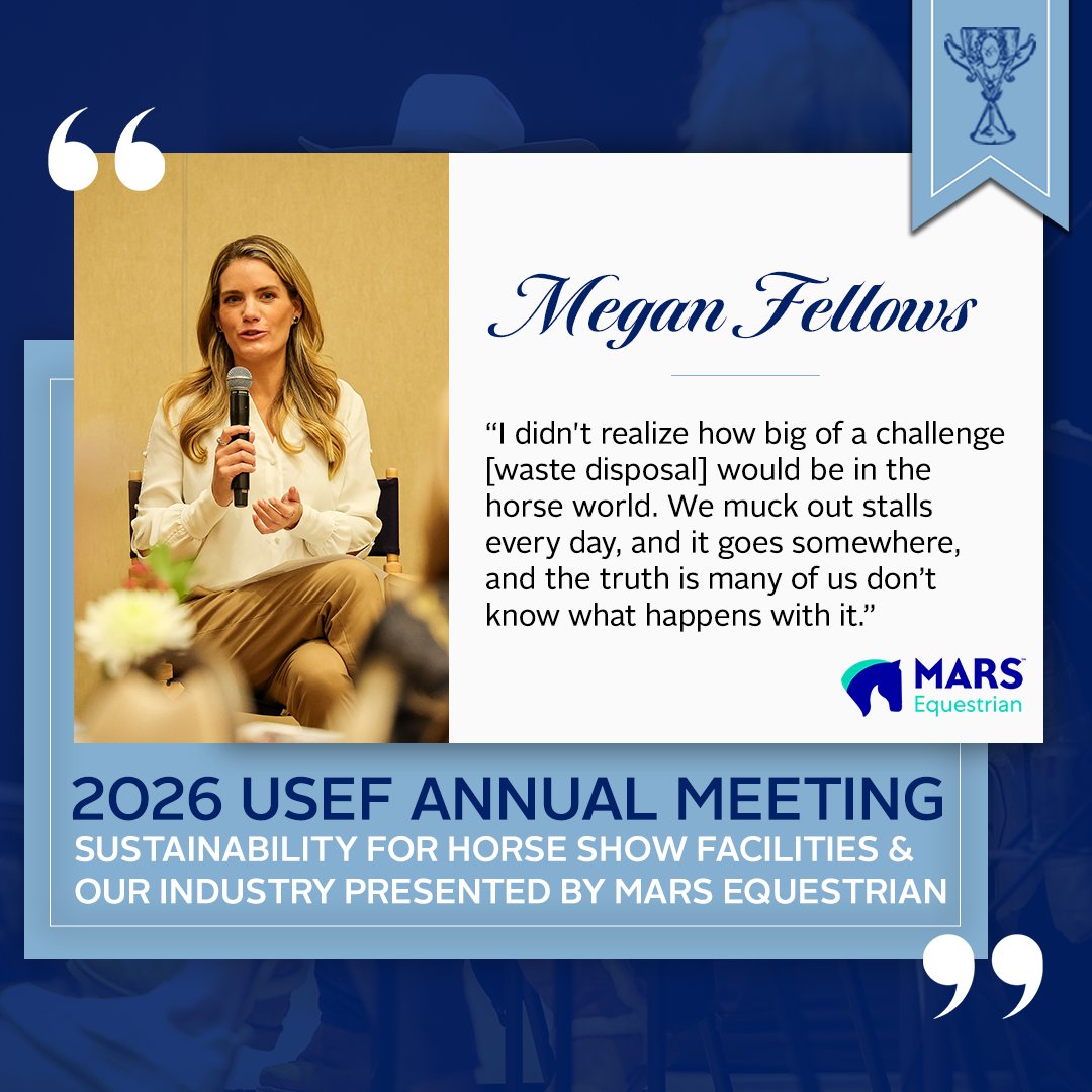 Megan Fellows, founder/CEO of Carbon Hoofprint on waste disposal during the Sustainability for Horse Show Facilities &amp; Our Industry session presented by MARS Equestrian. 🗣️

<a href="/MARSequestrian/">MARSequestrian</a>  | #USEFAnnualMeeting
