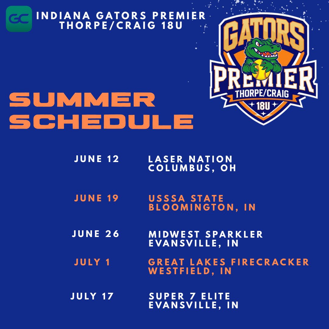Indiana Gators Premier Thorpe/Craig 18U tweet media