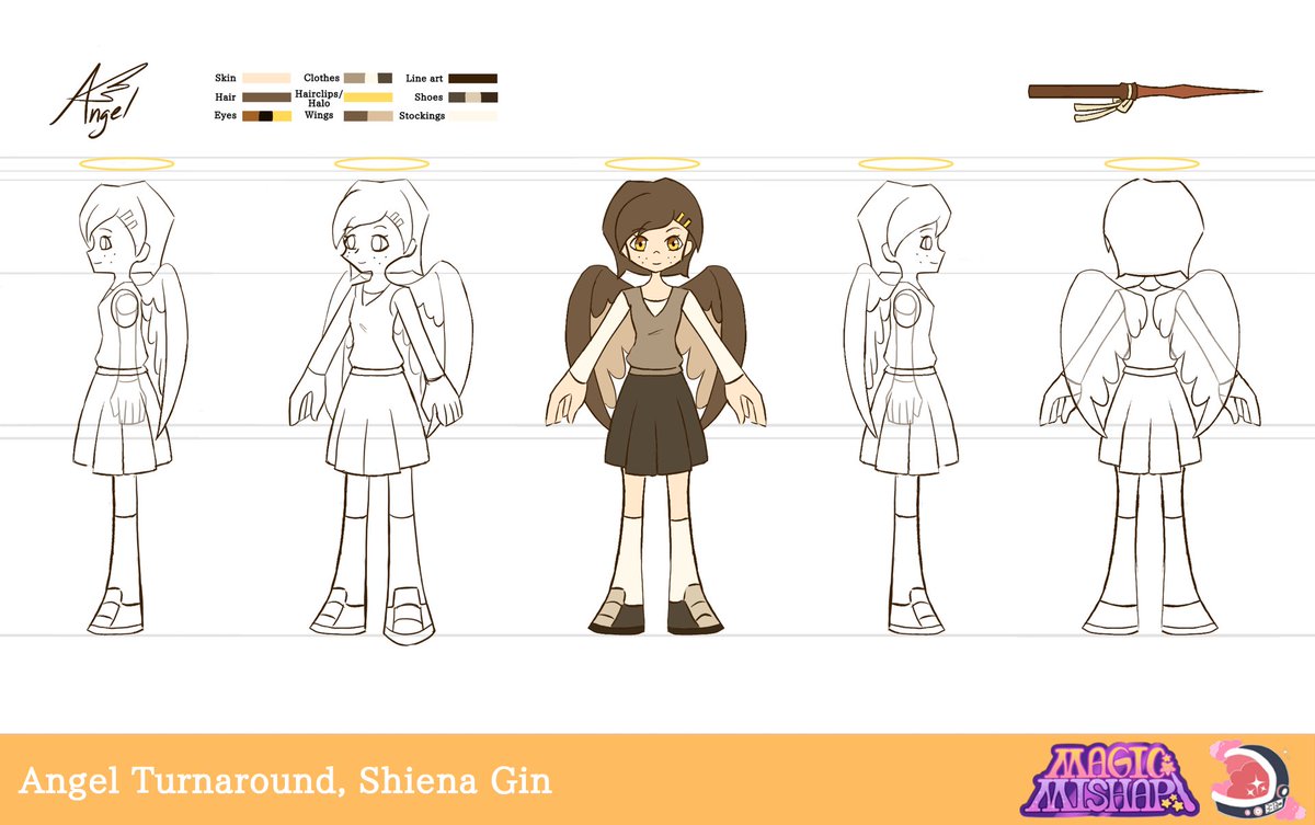 🪶 Angel’s turnaround sheet 🪶

#Magic_Mishap #indieanimation #visdev