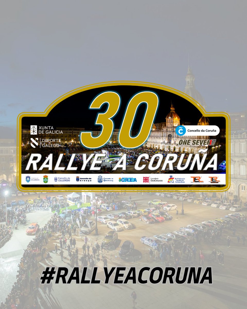 RallyeACoruna's tweet photo. ¡El dorado brilla más que nunca! ✨
Hoy, día 17, presentamos la placa oficial del 30º Rallye de A Coruña.
Un diseño especial para nuestra 11ª edición con One Seven y nuestro debut en el TER. 🏁
#rallyeacoruna https://t.co/nYzcXx3ke0