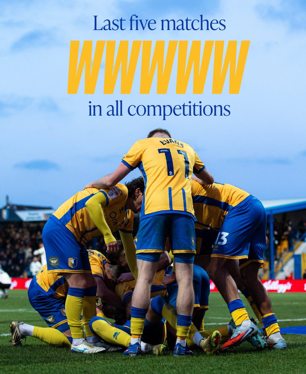 mansfieldtownfc's tweet photo. Starting 2026 how we ended '25 📈 https://t.co/d6hyD2NJnW