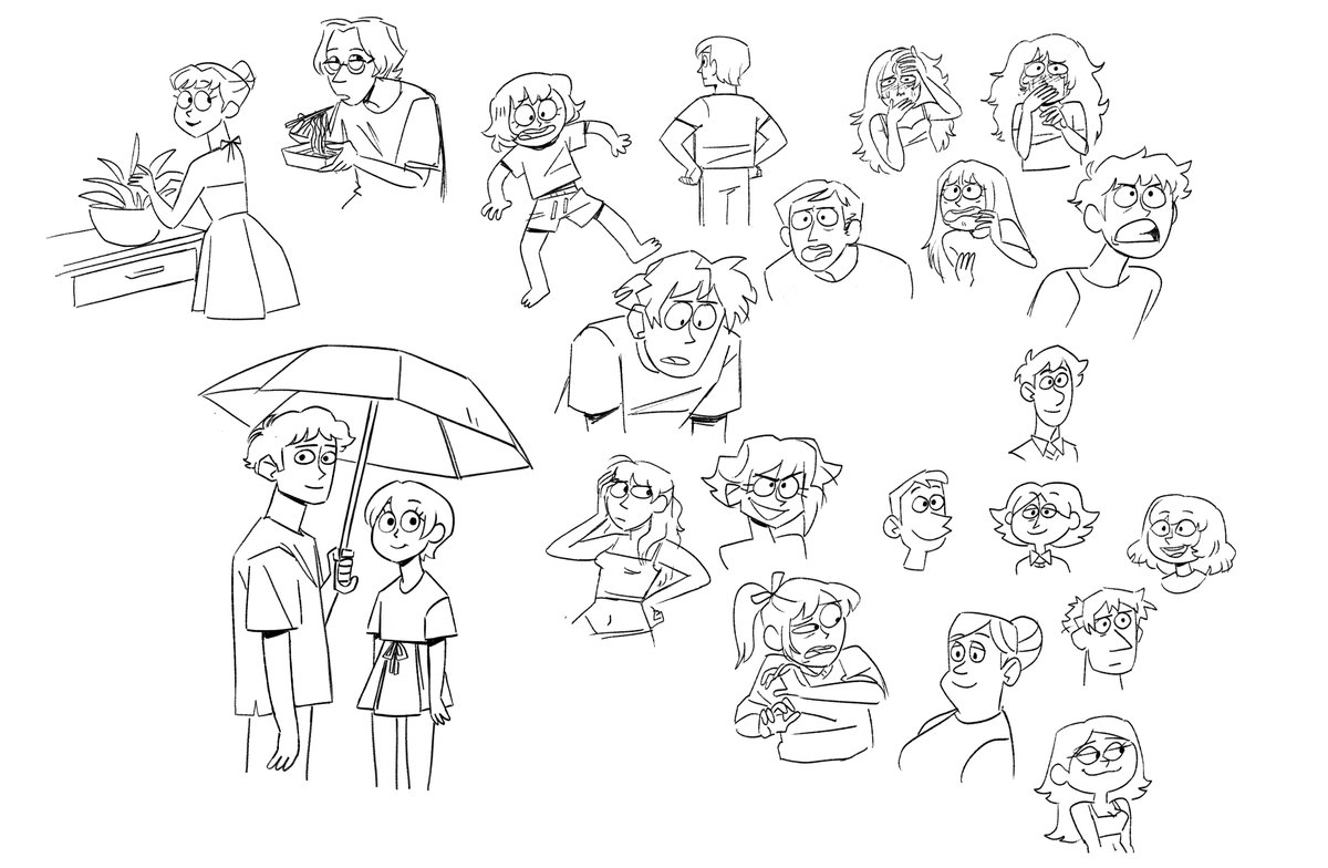 piropi267's tweet image. bocetitos que hice para practicar un estilo mas cartoon