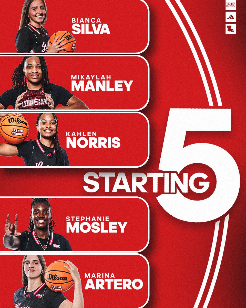RaginCajunsWBB's tweet photo. Starting 🖐️ in Monroe
    ⮑ 1.17 at ULM

⌚️ 𝟭𝟮:𝟬𝟬𝗽𝗺
📺 [𝗘𝗦𝗣𝗡+] https://t.co/XapeQEPzg0
📻 [103.3 FM/1420 AM] https://t.co/FvgzhUaLEY
📈 https://t.co/mubUVzQifA

#GeauxCajuns https://t.co/rIYVOGboCp